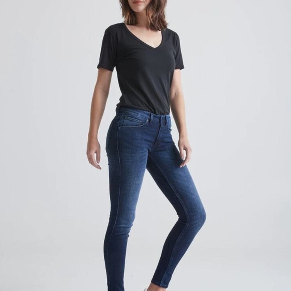 DU/ER Jeans Womens 27x28 Mid Rise Skinny Performance Denim Organic DUER Comfy